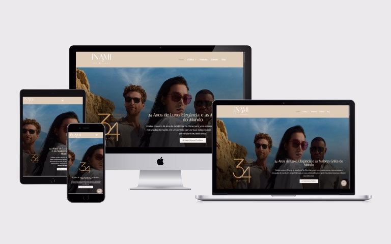 Ótica Inami - Site institucional para rede de óticas