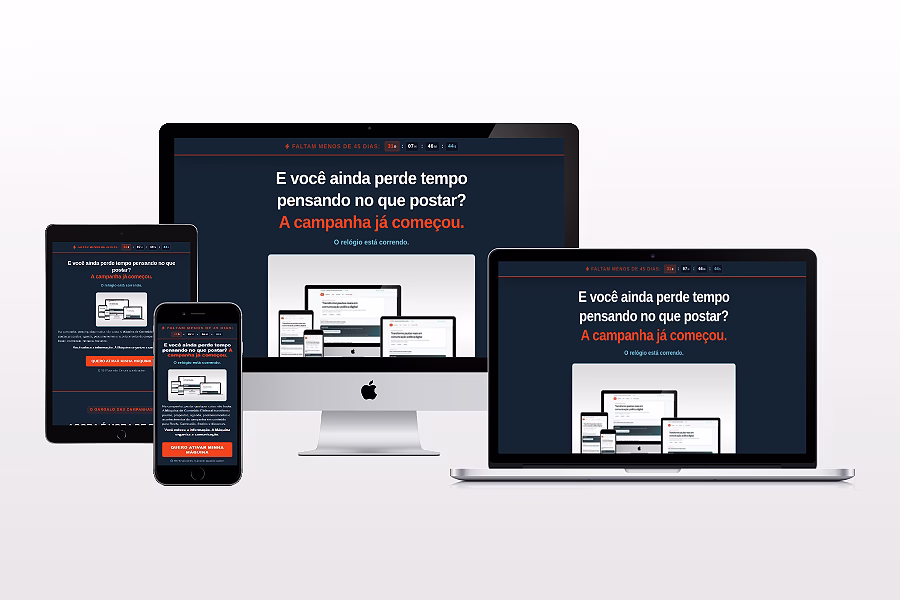 Máquina de Conteúdo Eleitoral - Landing page para micro SaaS