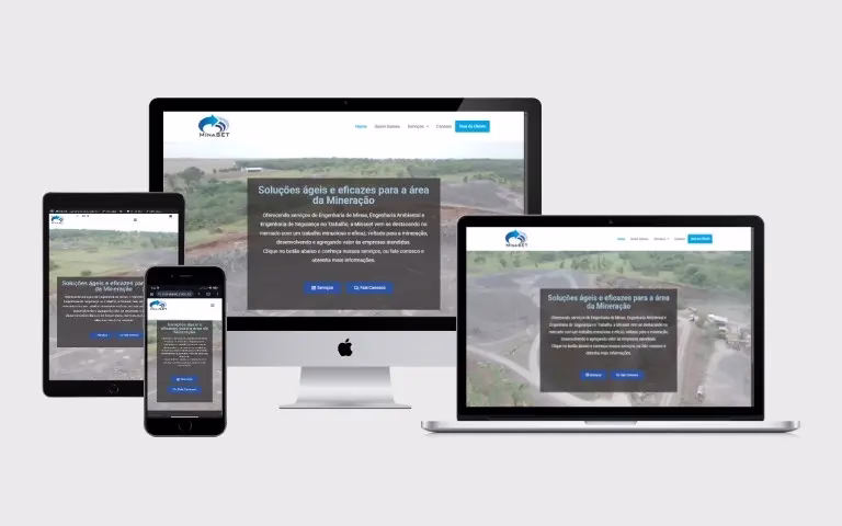 Minaset - Site institucional para empresa de tecnologia