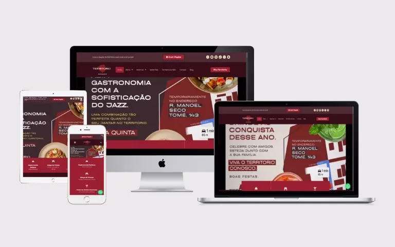 Território do Vinho - Site institucional para restaurante e enoteca