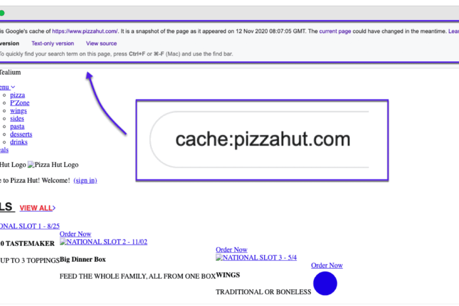 Verificação de Cache Google