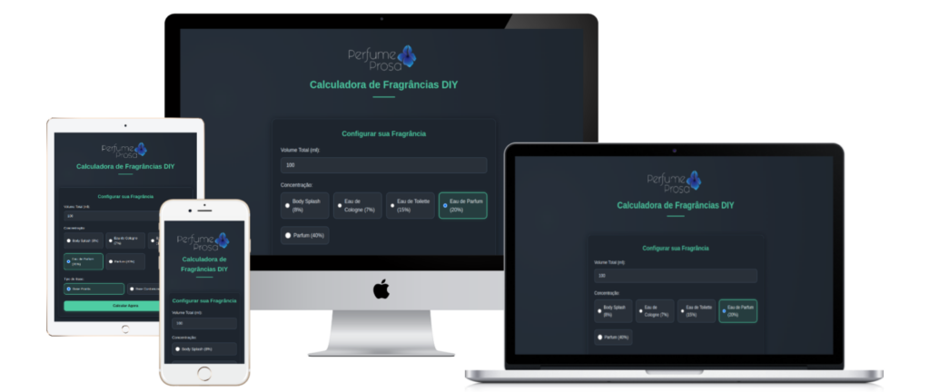 Calculadora de Fragrâncias DIY